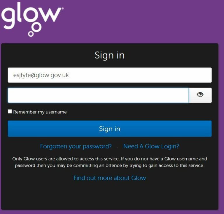 Microsoft Login Screen Glow Connect