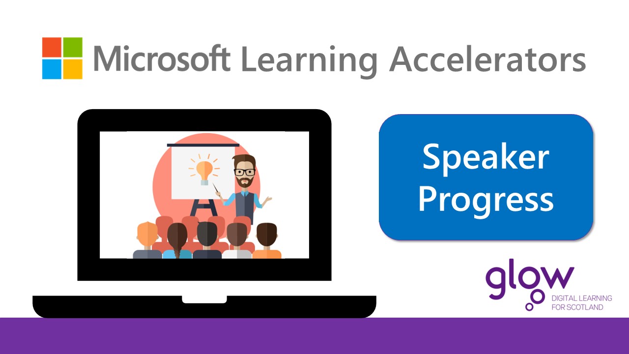 Microsoft Learning Accelerators graphic for Speaker Progress